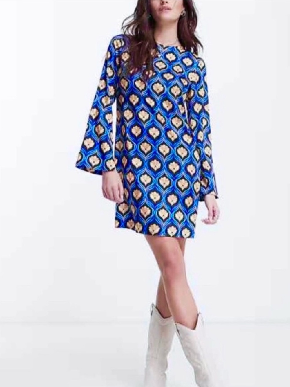 NWT MNG by Mango Mod Print Mini Dress